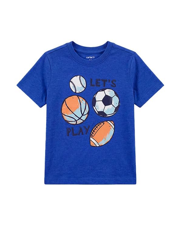 Carter's Toddler Boy Cotton Polo T-Shirt with Beach Logo and Back Print
