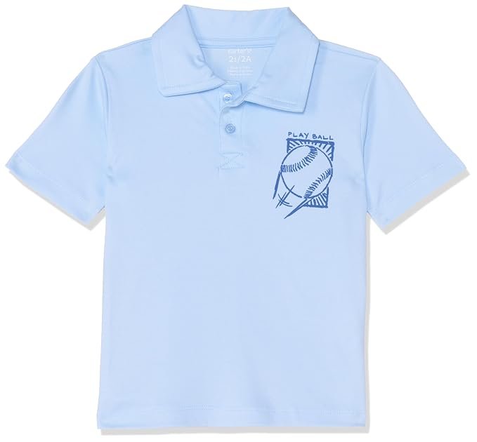 Carter's Toddler Boy Cotton Polo T-Shirt with Beach Logo and Back Print - Image 4